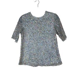 Varun Bahl Sequin, Party, Holiday Festive Glam Y2K Bold Shirt Size Small